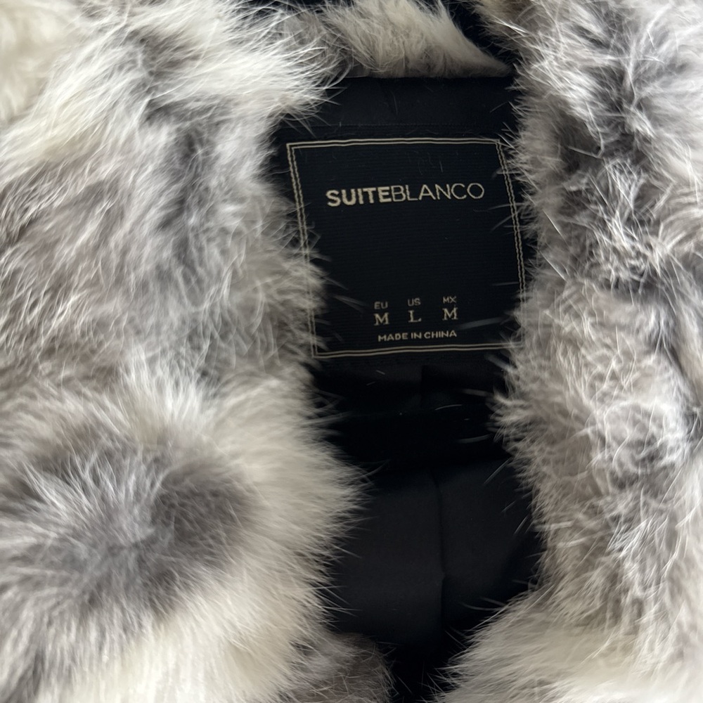 Women's Rabbit Fur and Leather Jacket - Picture 4 of 4